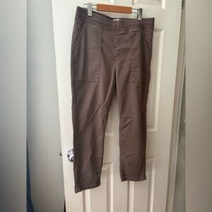 DU/ER women’s brown pull on no sweat pants size medium stretch cropped ankle